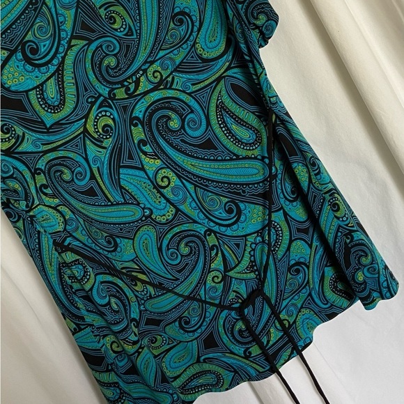 Vintage/Retro APT.9 Sz-LP Paisley Top-Deep Riveted Neckline, Waist Ties, In VGUC - Picture 9 of 16